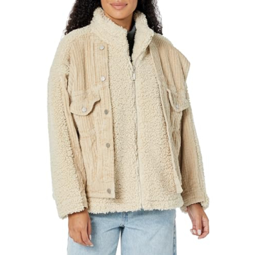 Stylish [BLANKNYC] Sherpa Jacket with Cozy Corduroy Design