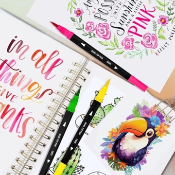 Sunacme Dual Brush Markers Set - 110 Colors for All Ages