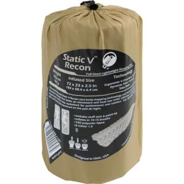 Klymit Static V Inflatable Sleeping Pad for Ultimate Comfort