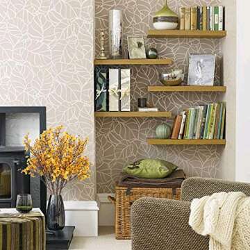 AILANDA 6 PCS Artificial Flowers Babys Breath Bouquet Real Touch Silk Floral Arrangement Orange Gypsophila Flowers for Christmas Home Wedding Table Centerpiece Fireplace Vase Filler