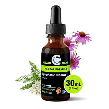 Cedar Bear - Lymphatic Cleanse Immune Support Supplement, Alcohol-Free Lymphatic Drainage Drops with Immune-Enhancing Natural Herbs, Liquid Herbal Supplements, 1 fl oz