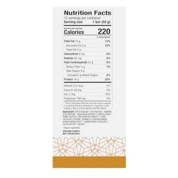 Dr. Mercola Pure Power Protein Bars, Vegan & Gluten Free