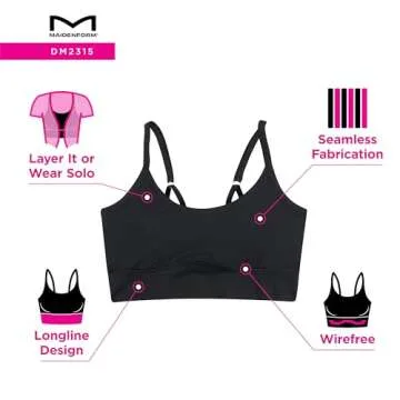 Maidenform Women's Seamless Tank Bralette - Wireless Comfort and Versatility