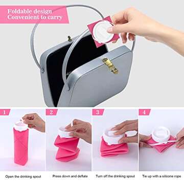 Collapsible Silicone Water Bottle - Leakproof & Portable