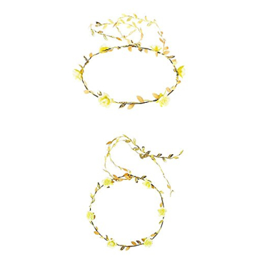 DECORA 36 Yards Artificial Gold Leaf Ribbon Trim for Wreath Making and Christmas Gift Wrapping Wedding Decoration