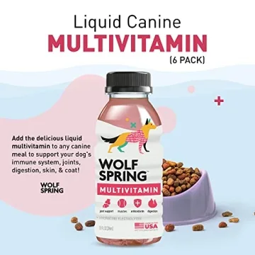 Wolf Spring Liquid Dog Multivitamin 12 Bottles - Natural Health Supplement