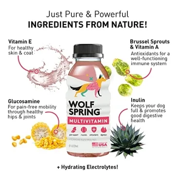 Wolf Spring Liquid Dog Multivitamin 12 Bottles - Natural Health Supplement