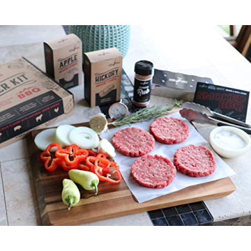 Herb & Grill BBQ Cooking Gift Set for Dad - 8 Piece Smoker Kit