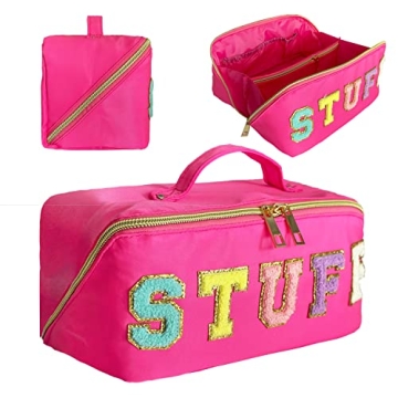 Stylish STOMKIRE Preppy Makeup Bag - Durable and Chic