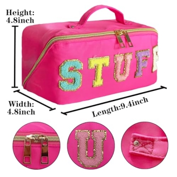 Stylish STOMKIRE Preppy Makeup Bag - Durable and Chic