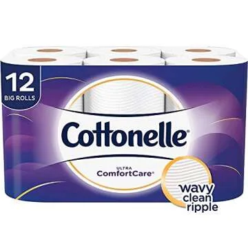 Cottonelle Ultra Comfort Care Toilet Paper - 12 Big Rolls of Luxury