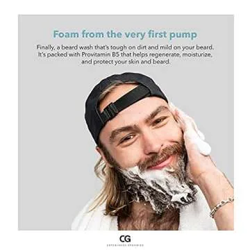 Copenhagen Grooming 8AM Splash Beard Wash for Men - Regenerating & Moisturizing Beard Shampoo - Skin, Mustache and Beard Care