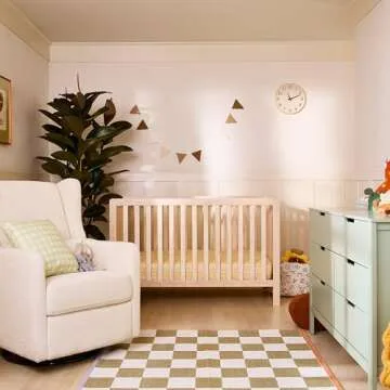 Carter's by DaVinci Colby 4-in-1 Convertible Crib - GREENGUARD Gold Certified Convertible Baby Crib to Toddler Bed, Daybed, Full-Size Bed - Wooden Baby Bed w/Four Adjustable Heights - Washed Natural