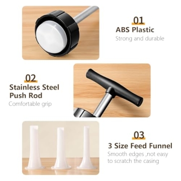 Sausage Stuffer for Homemade Cooking with Fast Cleanup