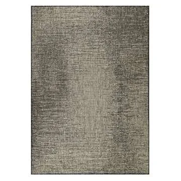 Antep Rugs Patio 5x7 Outdoor/Indoor Modern Abstract Area Rug (Gray, 5'3" x 7'6")