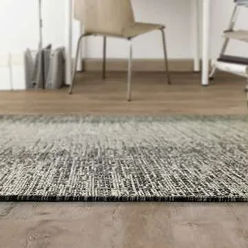 Antep Rugs Patio 5x7 Outdoor/Indoor Modern Abstract Area Rug (Gray, 5'3" x 7'6")