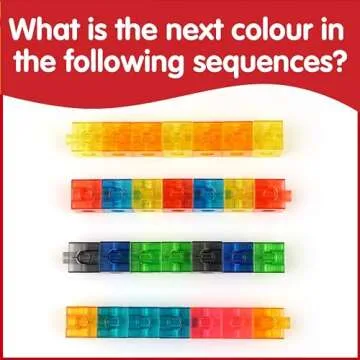 edxeducation Translucent Linking Cubes - Construction Toy for Early Math - Set of 100 - 0.8 Inch - Light Table Toy - Elementary + Preschool Learning