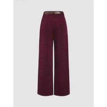 Stylish CIDER Corduroy Trousers with Belt for Fashionistas