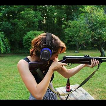 Fnova 34dB NRR Ear Protection for Shooting, Safety Ear Muffs Defenders
