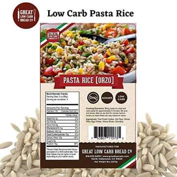Low Carb Orzo Pasta | Great Low Carb Bread Co. Rice Alternative