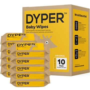 DYPER Viscose from Bamboo Baby Wet Wipes | Unscented for Sensitive Newborn Skin | Hypoallergenic | H...