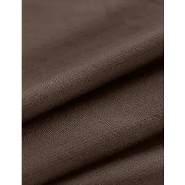 CRZ YOGA Men's Quick Dry Workout Tee Dark Mocha