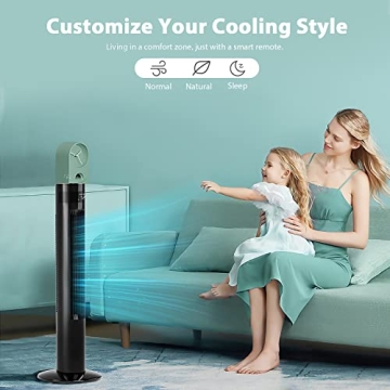 Antarctic Star 36" Quiet Remote Control Tower Fan Fast Cooling