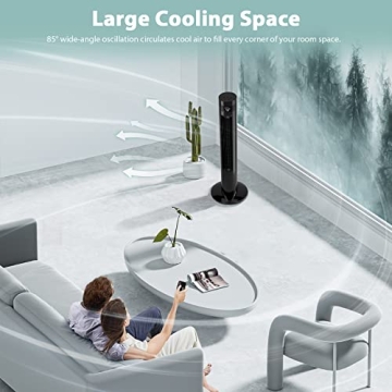 Antarctic Star 36" Quiet Remote Control Tower Fan Fast Cooling