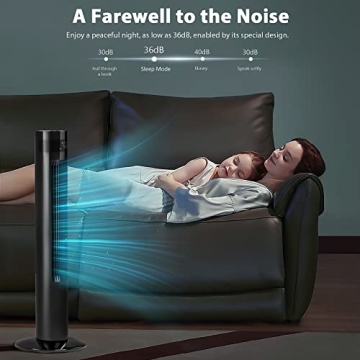 Antarctic Star 36" Quiet Remote Control Tower Fan Fast Cooling