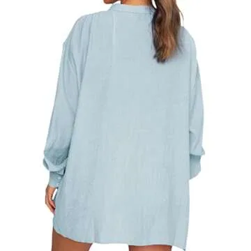 Amuver Women's Summer Casual Two Pieces Outfit Set Half Sleeve Button-Down Shirt High Waisted Shorts Tracksuit