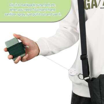 Beautyflier Pack of 4 Elastic Sleeve for Noshinku Pocket Hand Sanitizer 67oz, Colorful Holder Sleeve for Power Mist and Glow Mist 1FL OZ Hand Sanitizer Spray, with Keychain (Style B, Color#1)