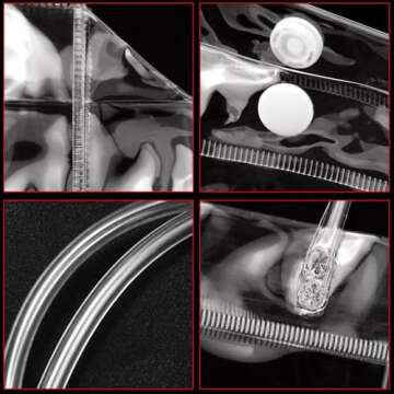 BadenBach 16 PCS Clear Gift Bags with Handle,9.84" x 9.84" x 3.54",Plastic Gift Bags Clear Goodie Bags Reusable Clear Party Favor Bags for Boutique Wedding Birthday Baby Shower Valentine's Day