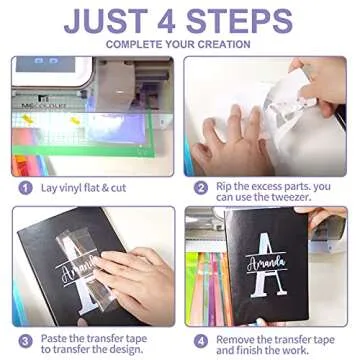 MECOLOUR Holographic Vinyl Permanent Adhesive Opal Craft Vinyl 5 Sheets Bundle, 12" X 12", for Cricut Cutter Machine for Birthday Party Home Car DIY Decorating Craft