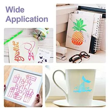 MECOLOUR Holographic Vinyl Permanent Adhesive Opal Craft Vinyl 5 Sheets Bundle, 12" X 12", for Cricut Cutter Machine for Birthday Party Home Car DIY Decorating Craft