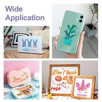 MECOLOUR Holographic Vinyl Permanent Adhesive Opal Craft Vinyl 5 Sheets Bundle, 12" X 12", for Cricut Cutter Machine for Birthday Party Home Car DIY Decorating Craft