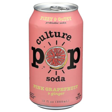 Culture Pop Pink Grapefruit Soda - Vegan & Refreshing Beverage