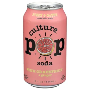Culture Pop Pink Grapefruit Soda - Vegan, Gluten Free & Refreshing