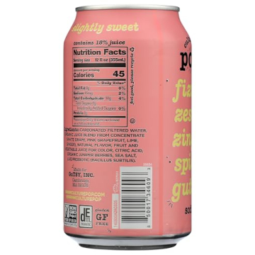 Culture Pop Pink Grapefruit Soda - Vegan & Refreshing Beverage