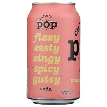 Culture Pop Pink Grapefruit Soda - Vegan & Refreshing Beverage