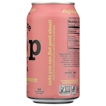 Culture Pop Pink Grapefruit Soda - Vegan & Refreshing Beverage