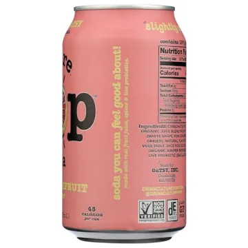 Culture Pop Pink Grapefruit Soda - Vegan & Refreshing Beverage