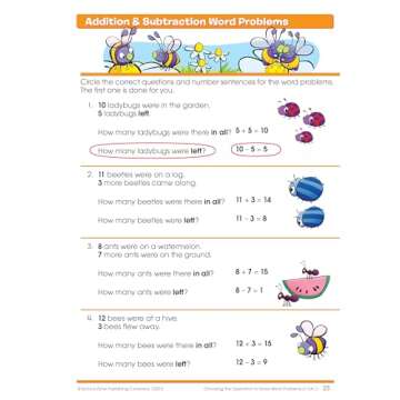 School Zone - Word Problems Workbook - 64 Pages, Ages 6 to 8, 1st Grade, 2nd Grade, Math, Picture Stories, Graphs, Calendars and Clocks, and More (School Zone I Know It!® Workbook Series)