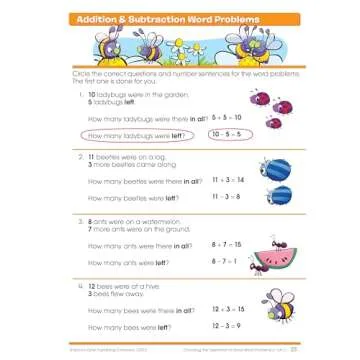 School Zone - Word Problems Workbook - 64 Pages, Ages 6 to 8, 1st Grade, 2nd Grade, Math, Picture Stories, Graphs, Calendars and Clocks, and More (School Zone I Know It!® Workbook Series)