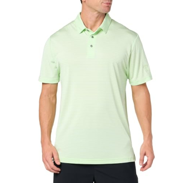PGA TOUR Men's Feeder Stripe Golf Polo - Comfort & Style in Patina Green