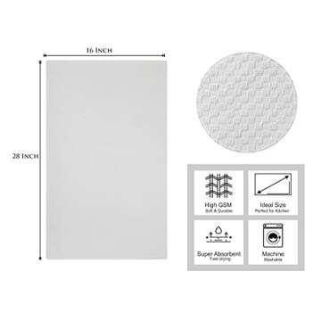 COTTON CRAFT Kitchen Towels Set - 24 Pack - 100% Cotton