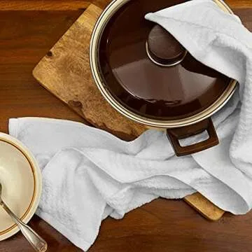 COTTON CRAFT Kitchen Towels Set - 24 Pack - 100% Cotton