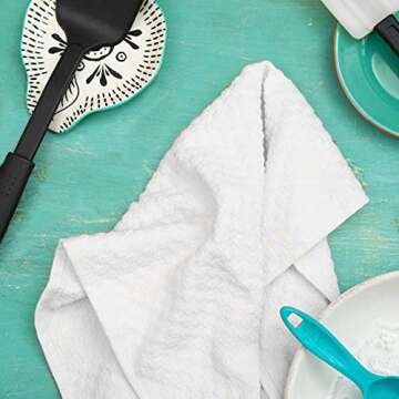 COTTON CRAFT Kitchen Towels Set - 24 Pack - 100% Cotton