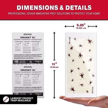 Catchmaster Cricket XL Giant Glue Boards 6-Pk, Adhesive Bug Catcher Cricket Traps Indoor, Sticky Trap for Inside Your Home, Bulk Insect Killer, Insect Traps for House & Garage, Pet Safe Pest Control
