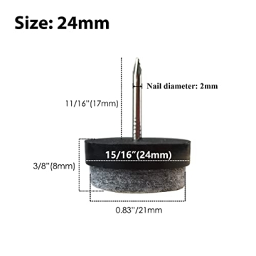 40pcs Heavy Duty Nail-on Felt Pads for Floor Protection