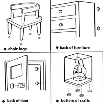 40pcs Heavy Duty Nail-on Felt Pads for Floor Protection
